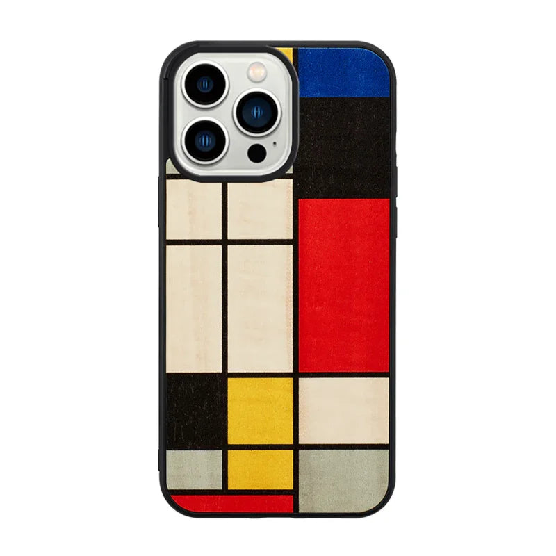 Man & Wood Series Cover For iPhone 13 Pro Max - Mondrain Wood - Tashqila Man & Wood Series Cover For iPhone 13 Pro Max - Mondrain Wood - Tashqila